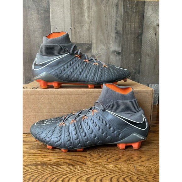 Nike Hypervenom Phantom 3 Elite FG Soccer Cleats Grey Orange Size 12 Italy main image 6